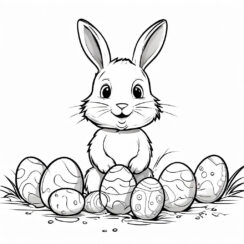 Free Easter Bunny Coloring Pages for Kids